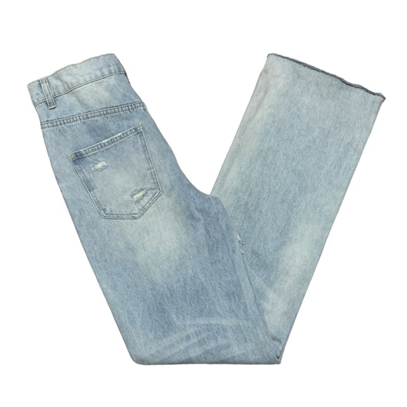 NEW Lioness Cobain Distress Wide Leg Light Wash Blue Jeans Women’s Size 4 - Picture 8 of 11